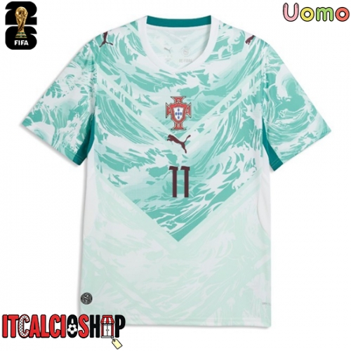 Portogallo Joao Felix #11 Seconda Maglia Mondiali 2026 Manica Corta